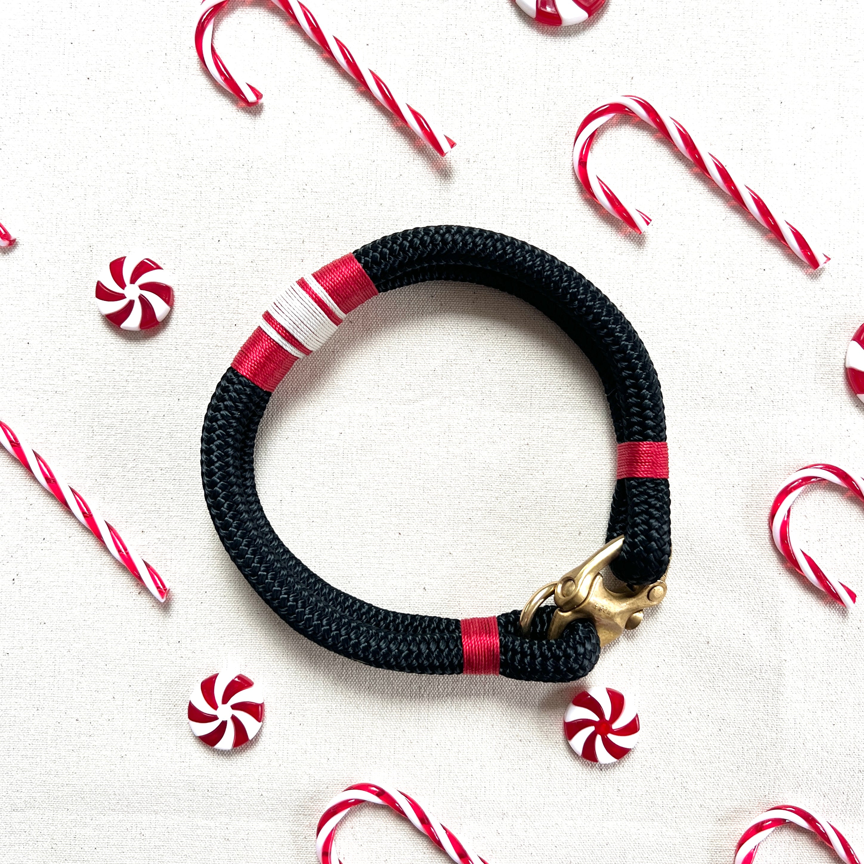 Candy Cane Luxury Dog Collar