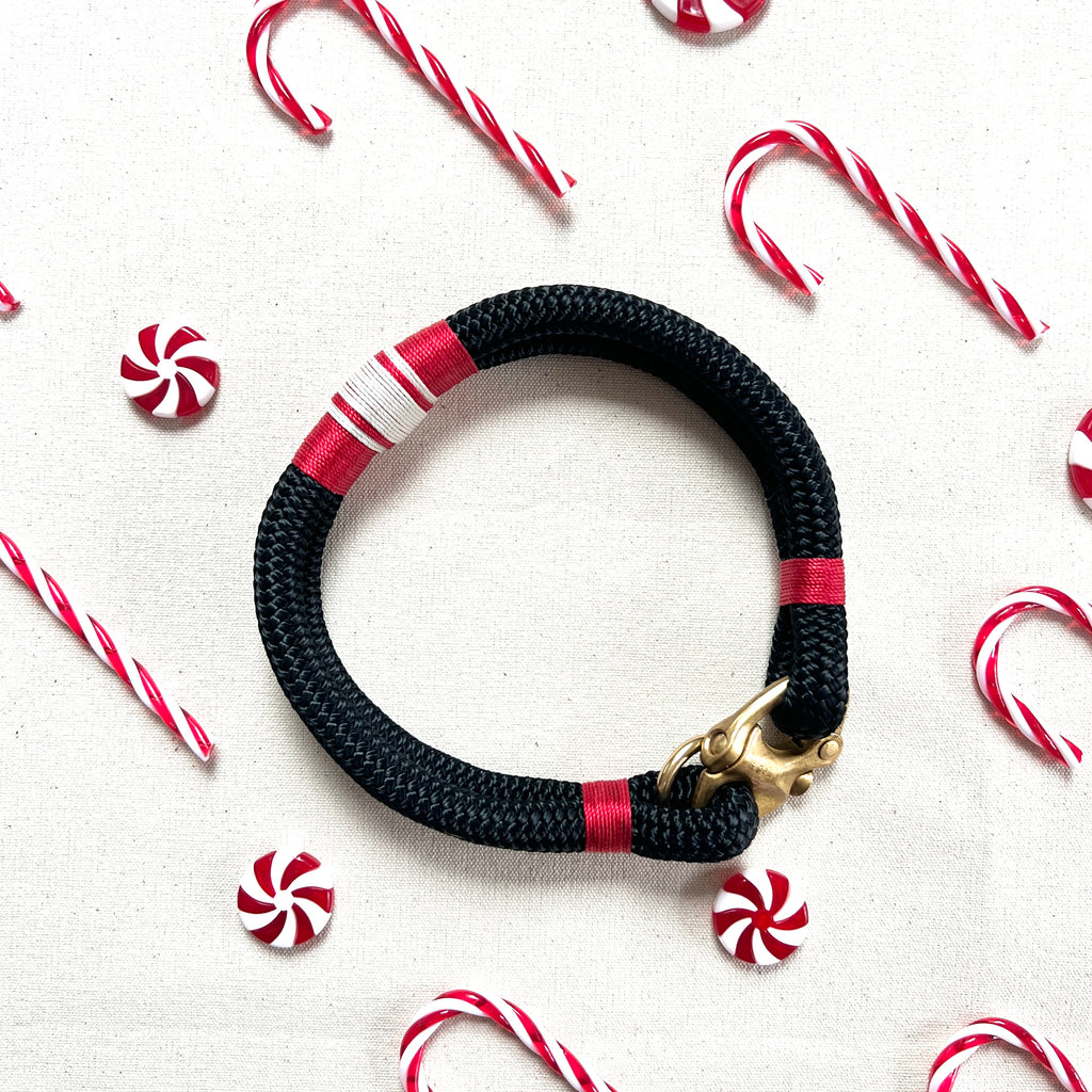 Candy Cane Luxury Dog Collar