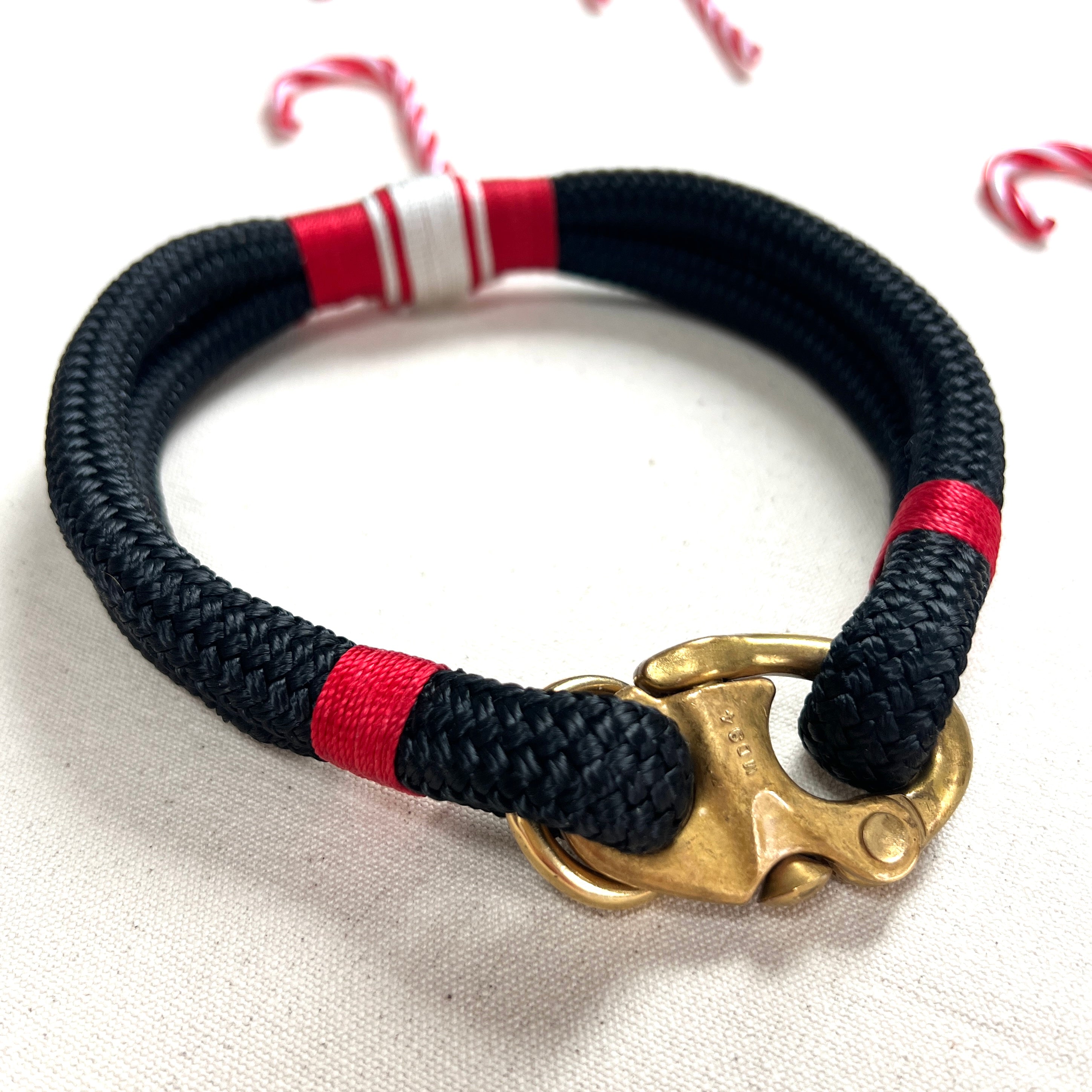 Christmas Candy Cane Dog Collar