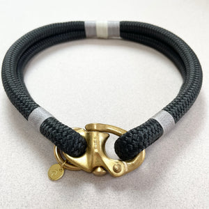 Luxury Rope Dog Collar - Silver Birch