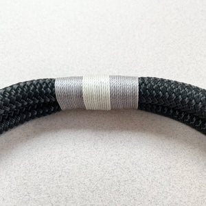 Luxury Rope Dog Collar - Silver Birch