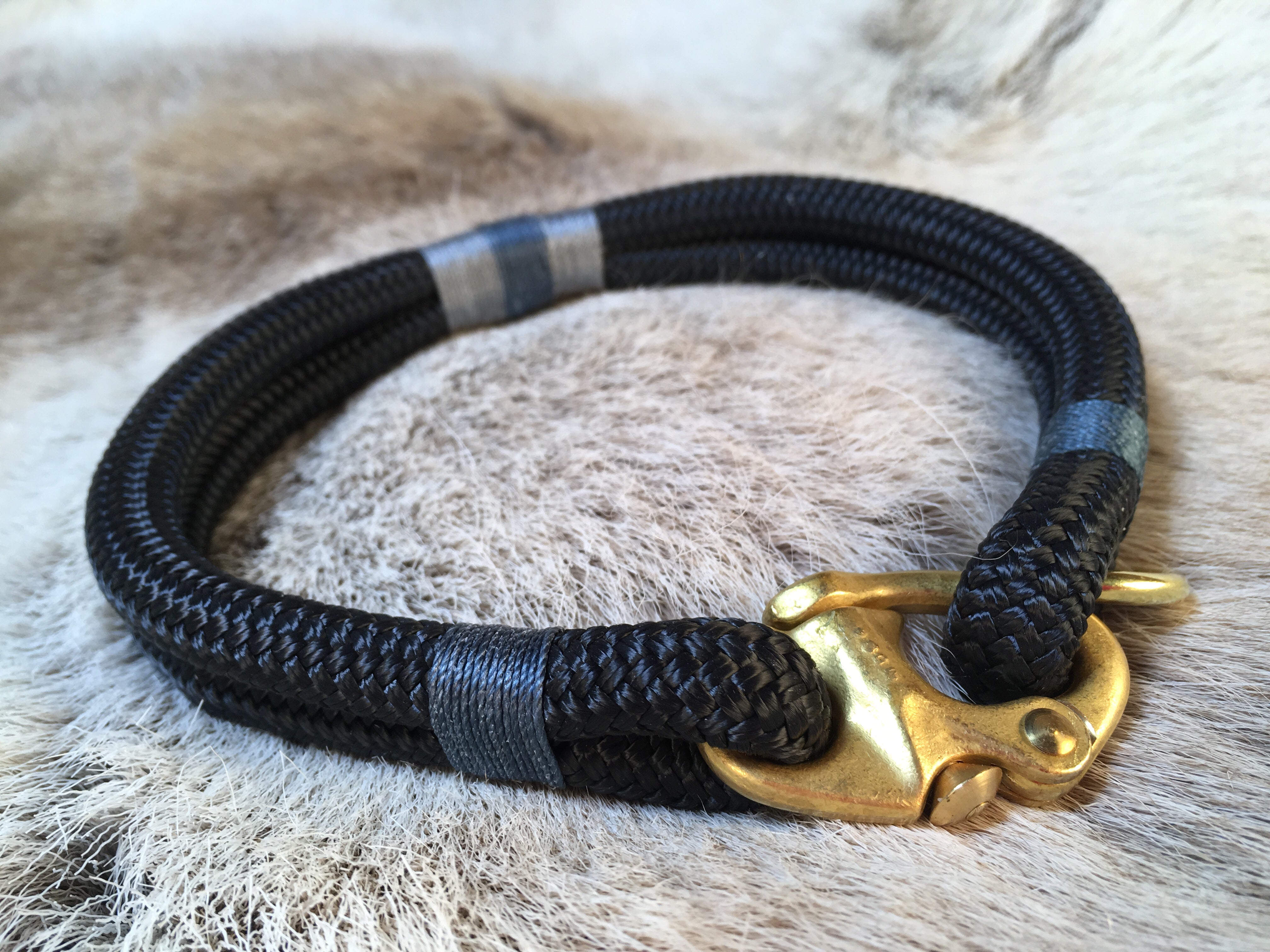 Classic Rope Dog Collar - Northern Lights
