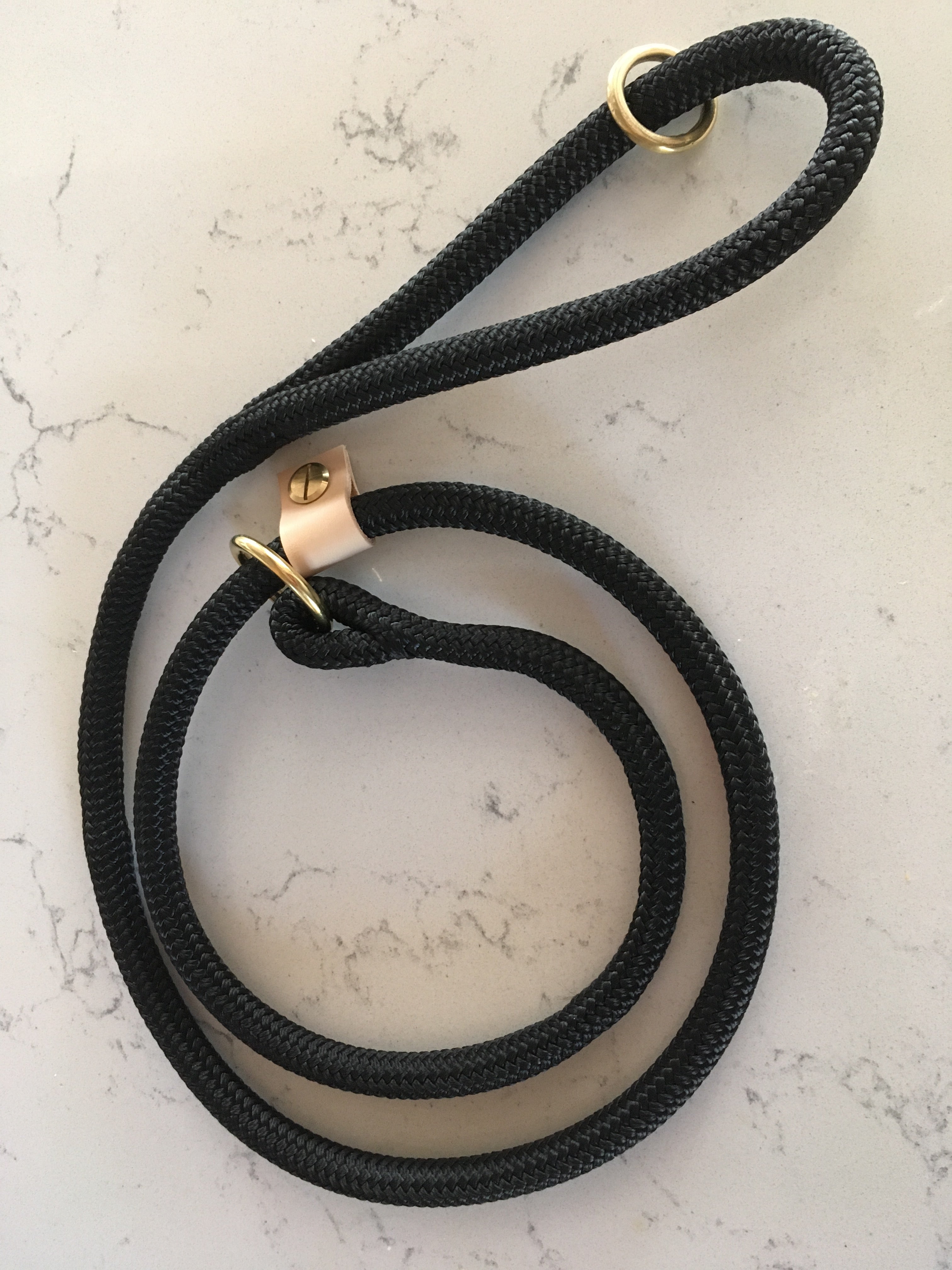 Beautifully handcrafted luxury dog slip lead.  Perfect slip lead for working dogs, spaniels, terriers, labradors pointers