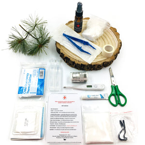 Complete luxury first aid kit for dogs.  Fully comprehensive first aid kit to treat a range of minor ailments in dogs