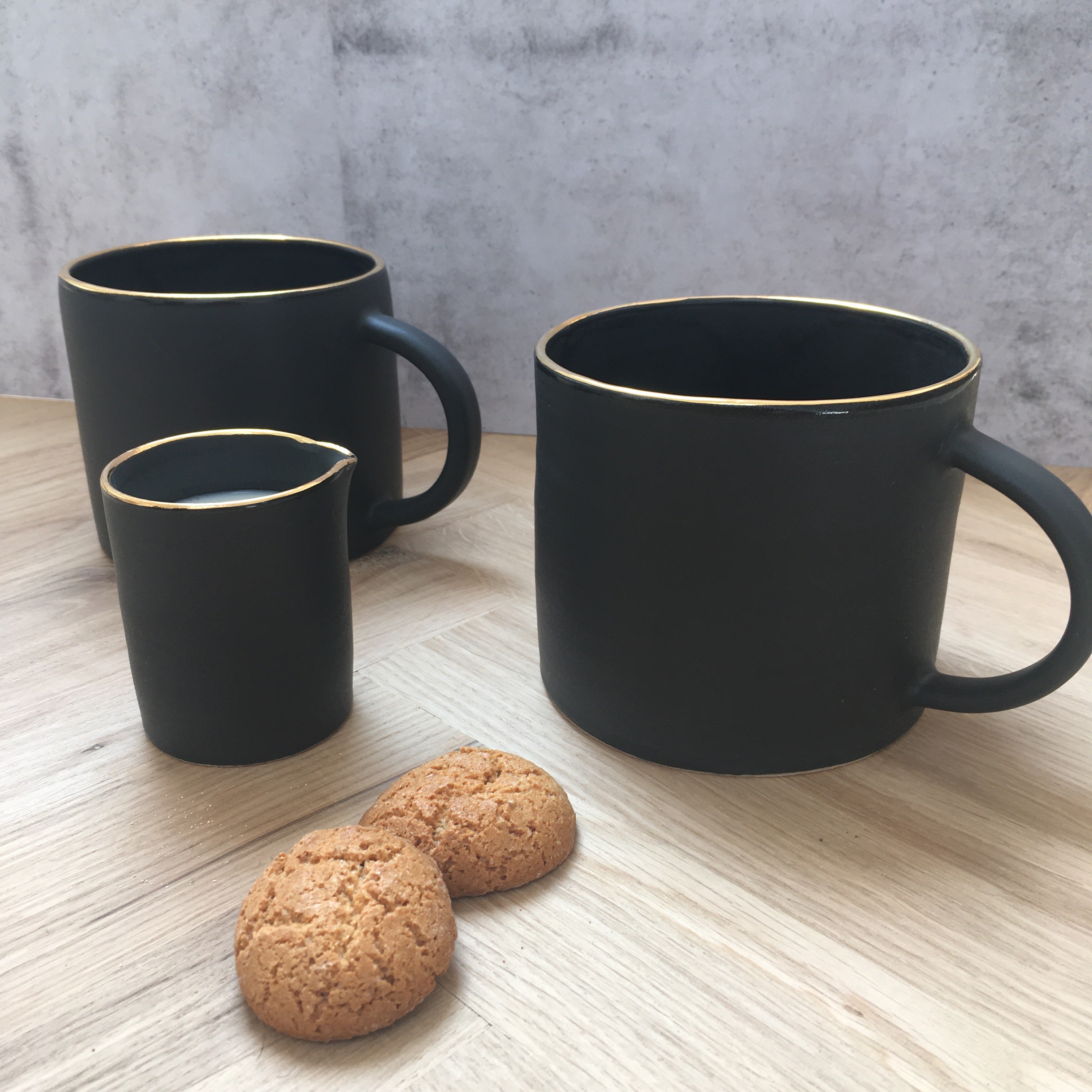 Gorgeous black and gold crockery
