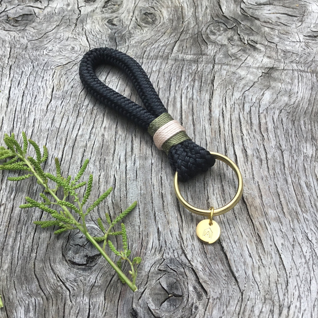 Luxury handmade long loop keyring