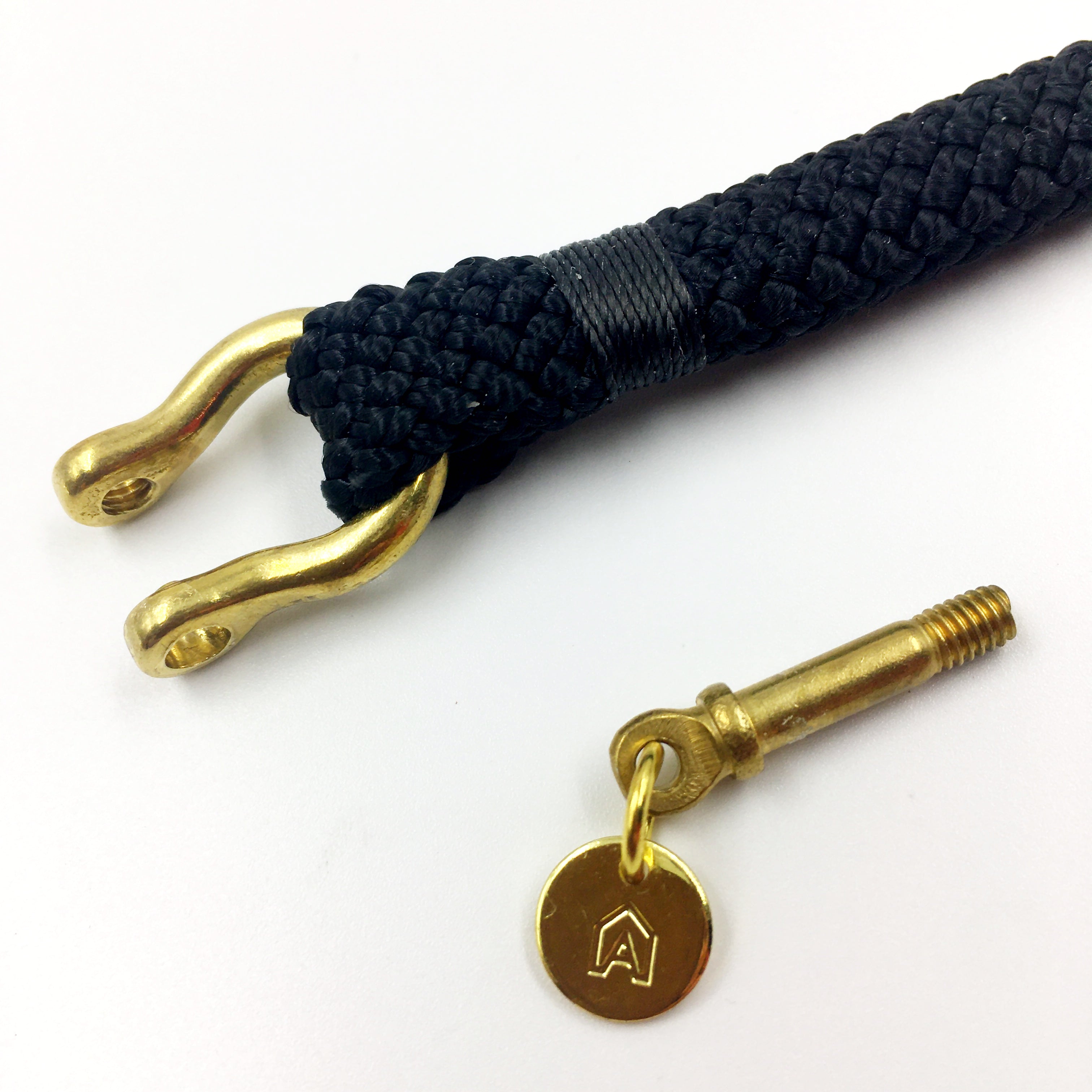 Men's Rope Bracelet - Black Tie