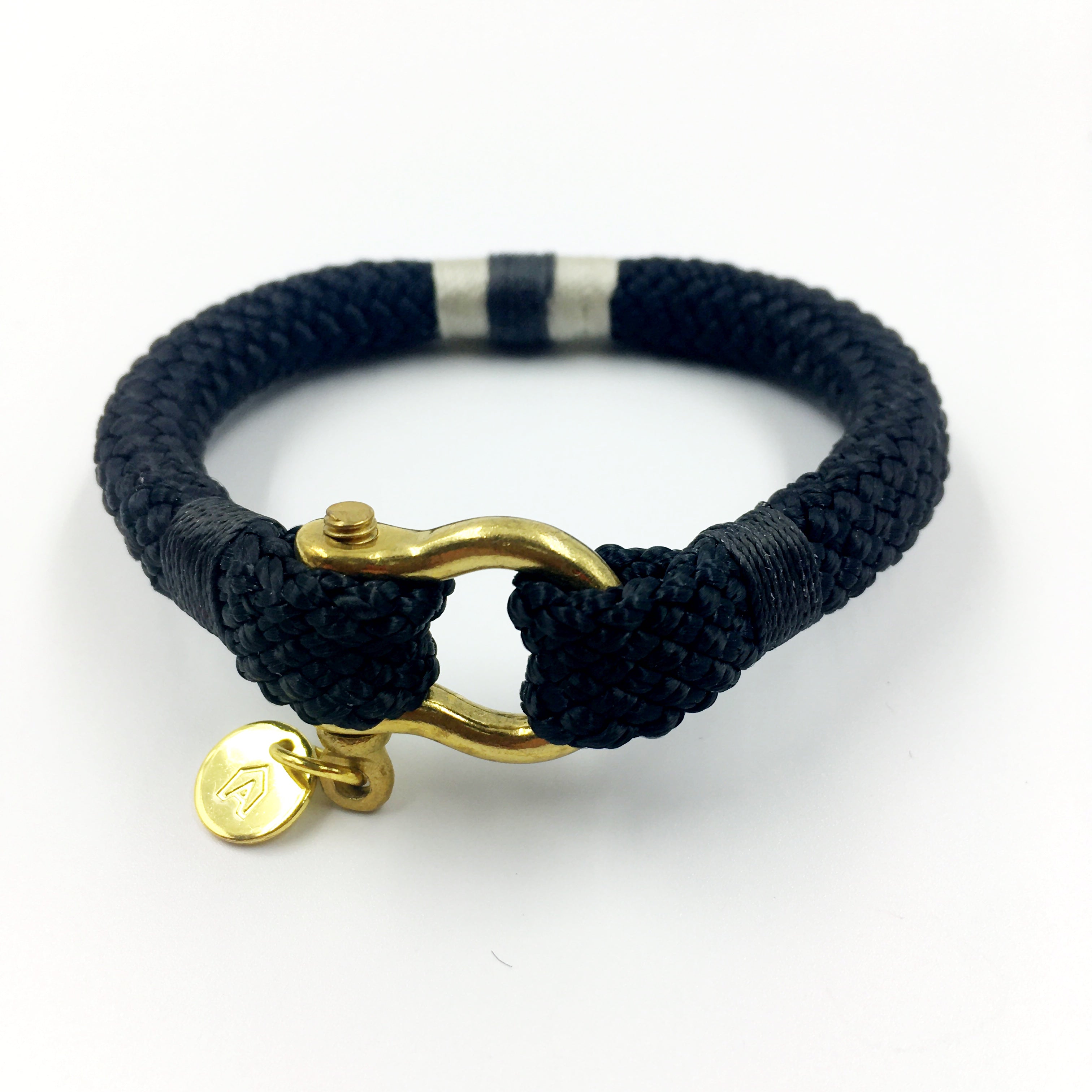 Perfect gifts for men.  Gifts for Dads. Luxury rope bracelets made with tough marine rope and solid brass clasp