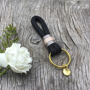 Luxury handmade long loop keyring uk