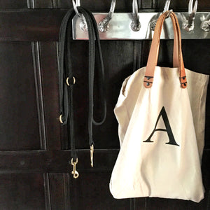Luxury dog lead hanging in beautiful rural farmhouse hallway